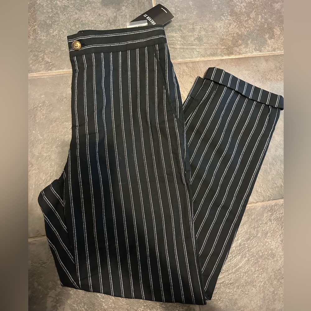 Navy Pinstripe Work Pant